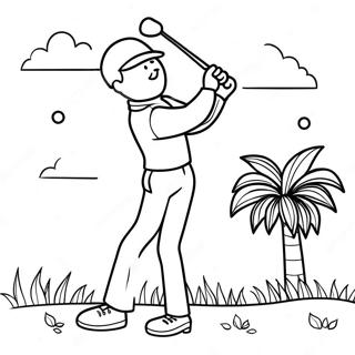 Golf Coloring Page 2131-1748