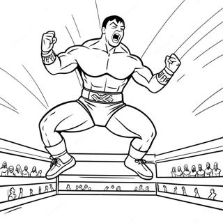 Wwe Wrestler Jumping On Opponent Coloring Page 21323-19670