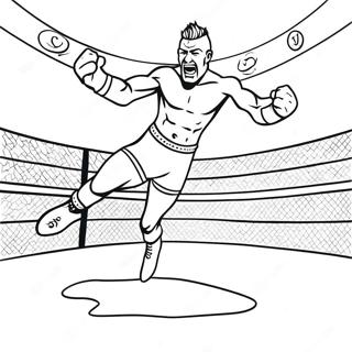 Wwe Wrestler Jumping On Opponent Coloring Page 21323-19671