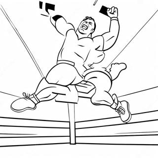 Wwe Wrestler Jumping On Opponent Coloring Page 21323-19672