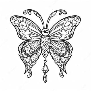 Dreamcatcher Butterfly Coloring Page 21332-19676