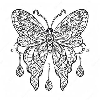 Intricate Dreamcatcher Butterfly Coloring Page 21333-19677