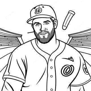 Bryce Harper Coloring Page 21352-19691