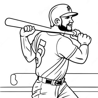 Bryce Harper Swinging Bat Coloring Page 21353-19694