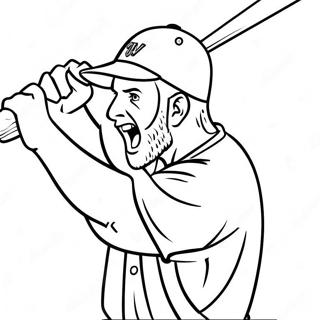 Bryce Harper Swinging Bat Coloring Page 21353-19695