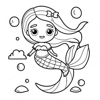 Enchanted Beautiful Mermaid Coloring Pages