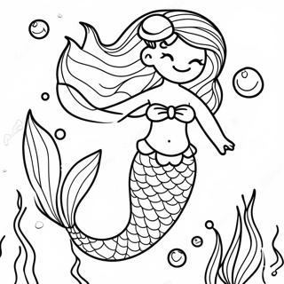 Sparkling Underwater Mermaid Coloring Page 21363-19702