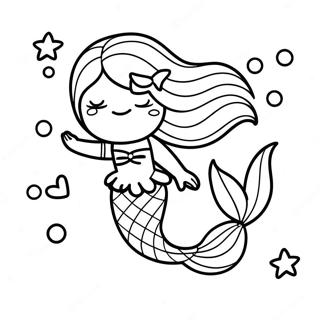 Sparkling Underwater Mermaid Coloring Page 21363-19703