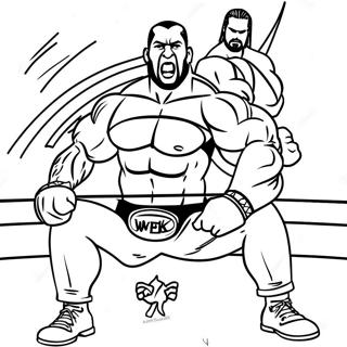 Wwe Superstars In Action Coloring Page 21373-19709