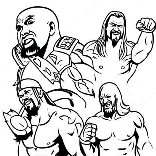 Wwe Superstars In Action Coloring Page 21373-19711