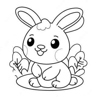 Kawaii Bunny Coloring Page 21382-19714