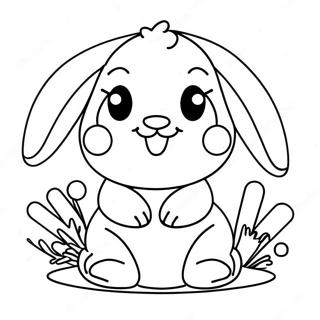 Kawaii Bunny Coloring Page 21382-19716