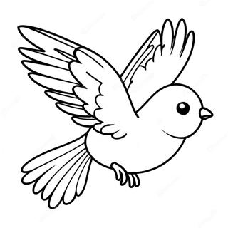 Colorful Bird In Flight Coloring Page 21393-19728