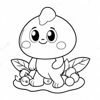 Cute Blueberry Character Coloring Page 21413-19742