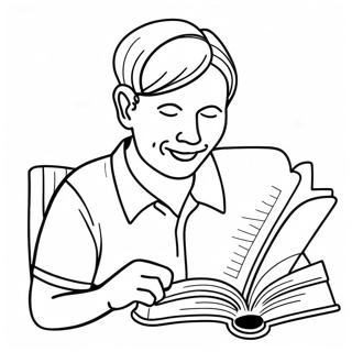 Reading Coloring Page 2141-1754