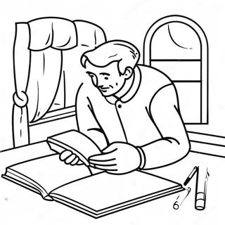 Reading Coloring Page 2141-1755