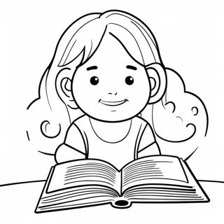 Reading Coloring Page 2141-1756