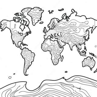 Colorful World Map Coloring Page 21423-19752