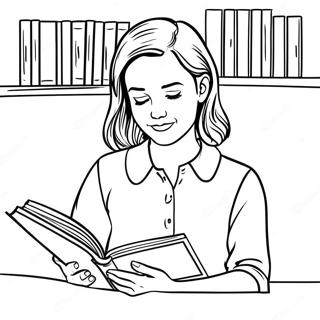 Rory Gilmore Reading A Book Coloring Page 21433-19759