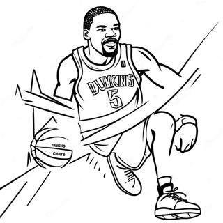 Kevin Durant Dunking Basketball Coloring Page 21453-19773