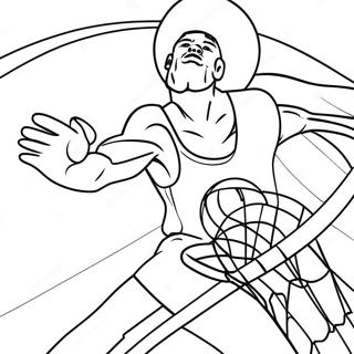 Kevin Durant Dunking Basketball Coloring Page 21453-19774