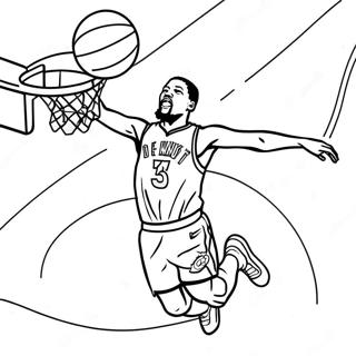 Kevin Durant Dunking Basketball Coloring Page 21453-19776