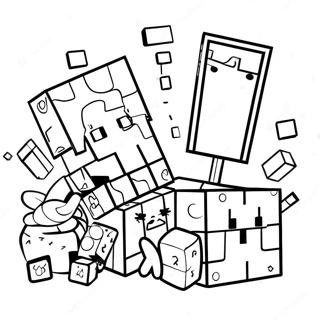 Minecraft Tools Coloring Page 21492-19804