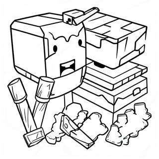 Minecraft Tools Coloring Page 21492-19946