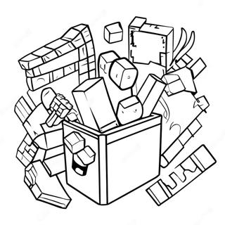 Minecraft Tools Coloring Page 21492-19947