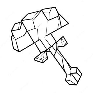 Minecraft Diamond Pickaxe Coloring Page 21493-19949