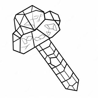 Minecraft Diamond Pickaxe Coloring Page 21493-19952