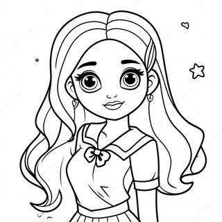 Bella From Rainbow High In Stylish Outfit Coloring Page 21503-19815