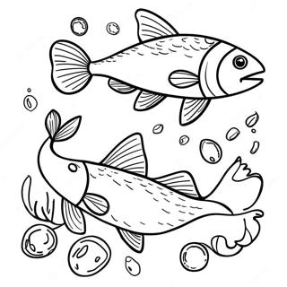 Salmon Coloring Page 21512-19818