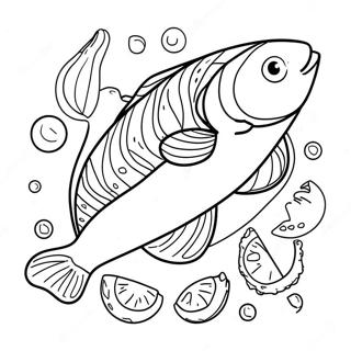 Salmon Coloring Page 21512-19819