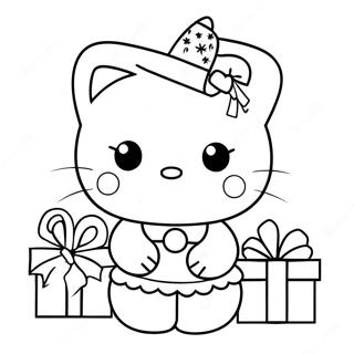 Hello Kitty Christmas Coloring Page 21522-19826