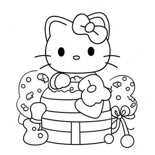 Hello Kitty Christmas Coloring Page 21522-19827