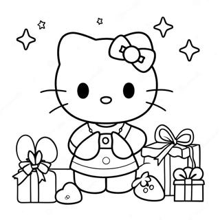 Hello Kitty Christmas Coloring Page 21522-19969