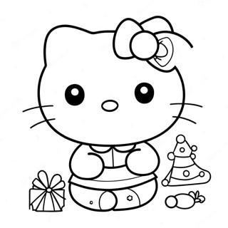 Hello Kitty Christmas Coloring Page 21522-19971