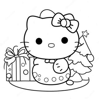 Hello Kitty Christmas Coloring Page 21522-19972