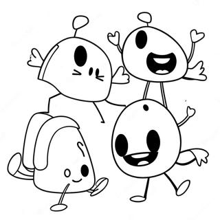 Bfdi Characters In Action Coloring Page 2152-1765