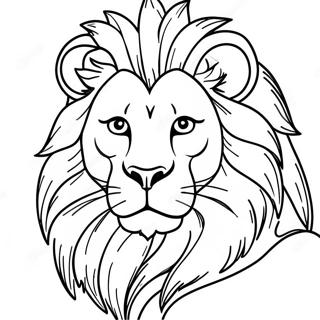 Realistic Lion For Adults Coloring Pages