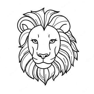 Realistic Lion Coloring Page 21532-19834