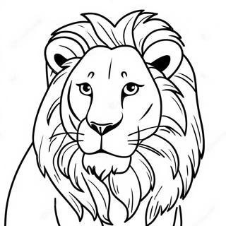 Realistic Lion Coloring Page 21532-19835