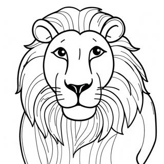 Realistic Lion Coloring Page 21532-19977