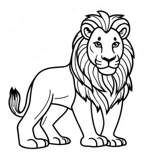 Realistic Lion Coloring Page 21532-19978