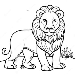 Realistic Lion Coloring Page 21532-19980