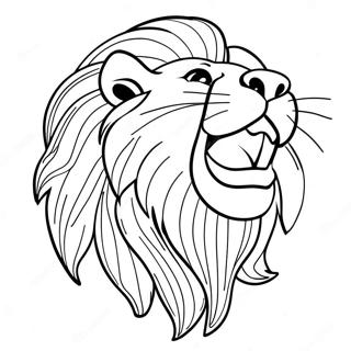 Majestic Lion Roaring Coloring Page 21533-19837