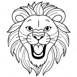 Majestic Lion Roaring Coloring Page 21533-19838