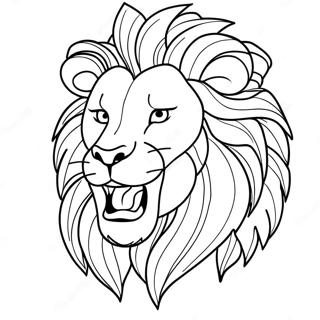 Majestic Lion Roaring Coloring Page 21533-19839