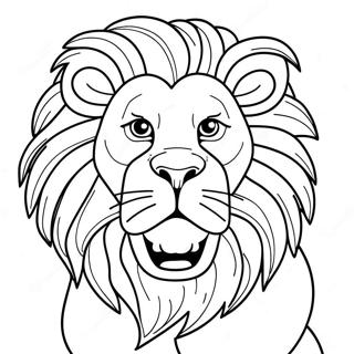 Majestic Lion Roaring Coloring Page 21533-19840